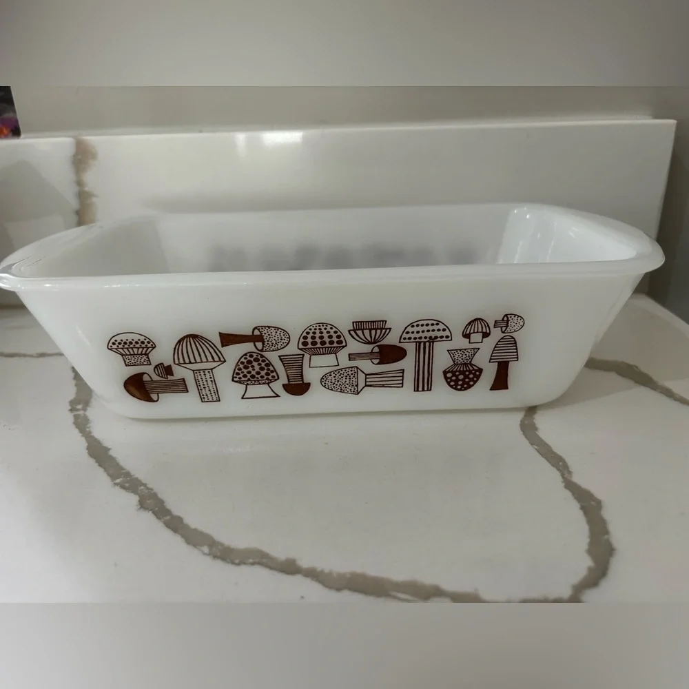 Vintage Glasbake Mushroom Meatloaf